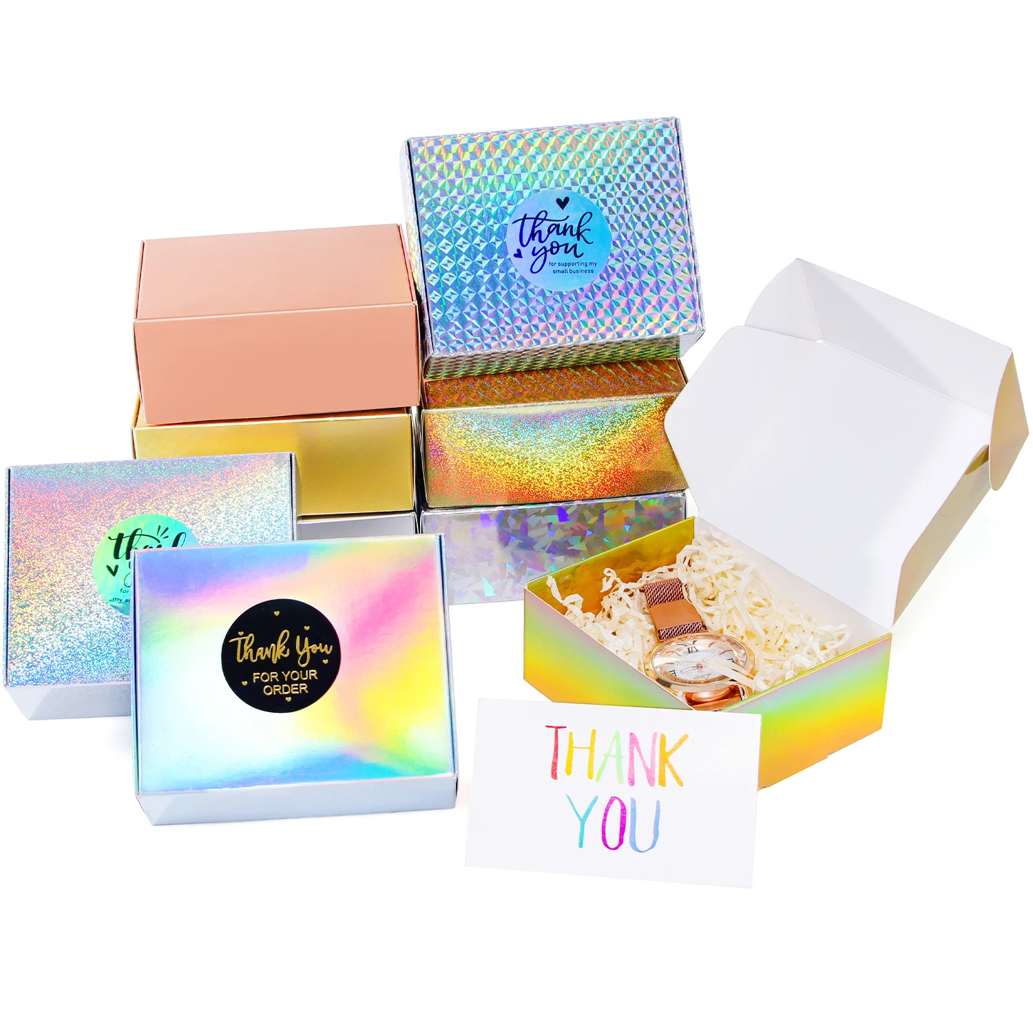 10pcs / laser gold and silver Kraft carton black white packaging gift box soap supports custom size logo printing |