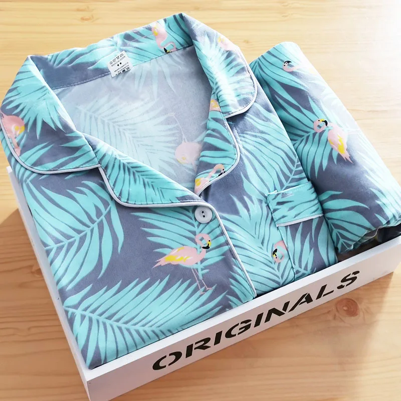 Женский Пижамный Комплект В Стиле Mori Весенне-осенний Топ С Длинными Рукавами