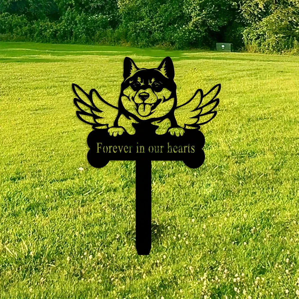 Мемориальный Металлический Кол В Форме Собаки Украшение Для Двора Маркер