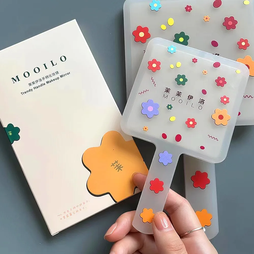 

1 шт. женское зеркало для макияжа лица, модное портативное одиночное зеркало с ручкой для женщин, компактное косметическое зеркало для макия...