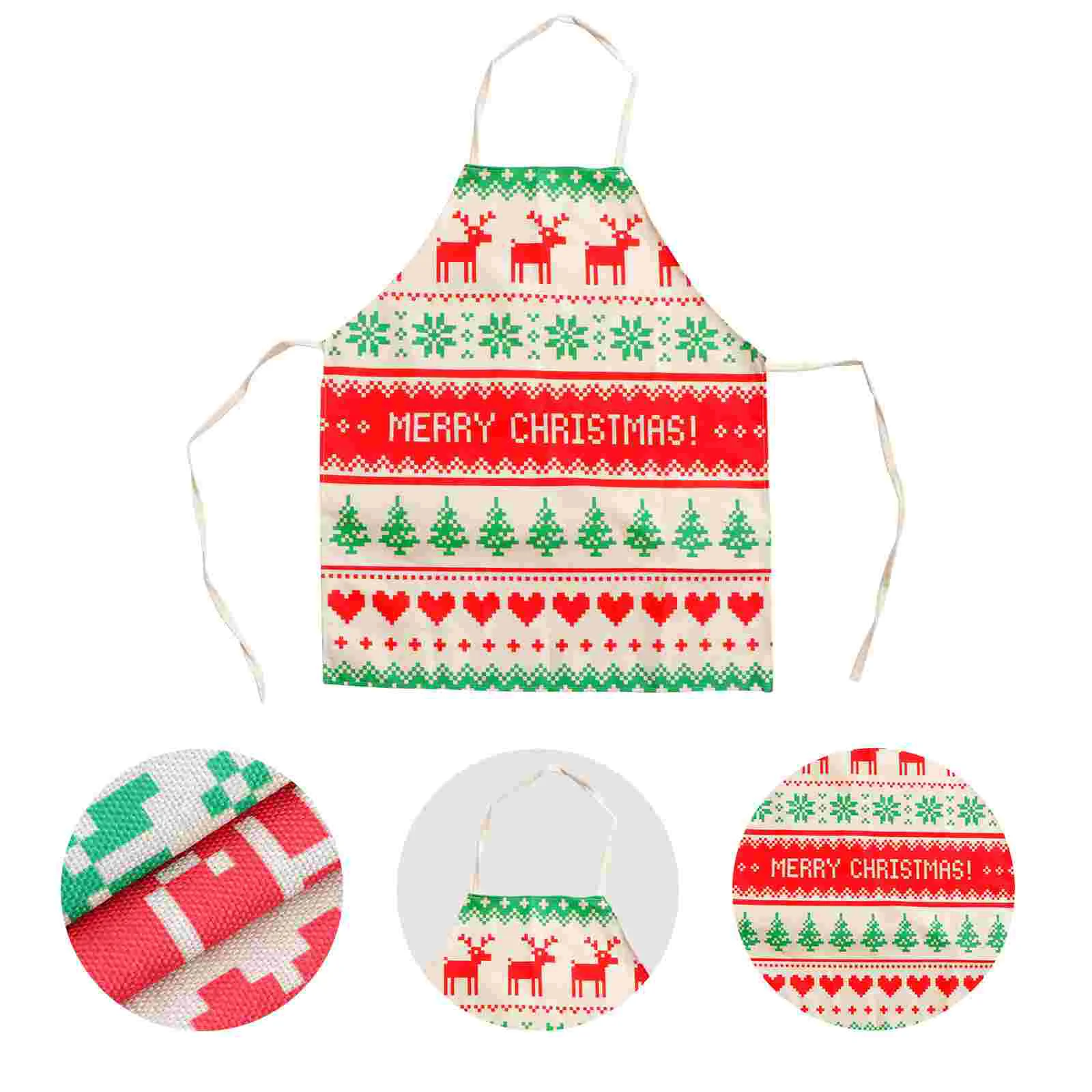 

Apron Aprons Christmassantakitchen Supplies Party Cooking Bbq Bib Housework Outfit Claus Adults Novelty Funny