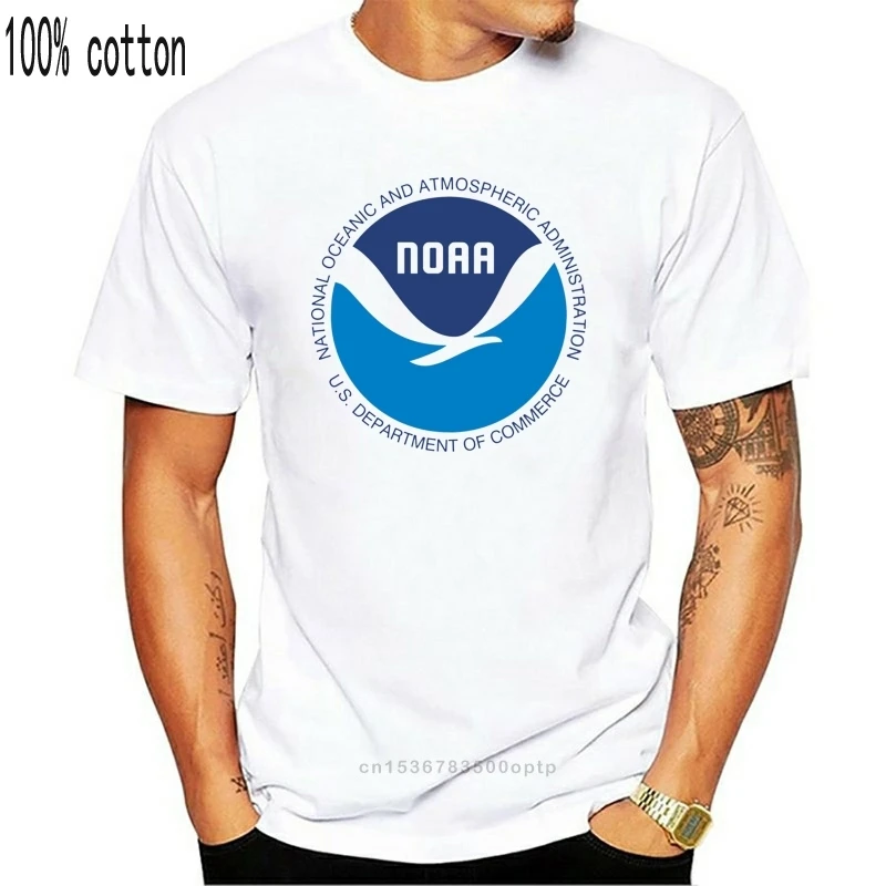 

Noaa 2020 логотип США Отдел коммерции белая футболка M-Xxxl уличная одежда модная футболка