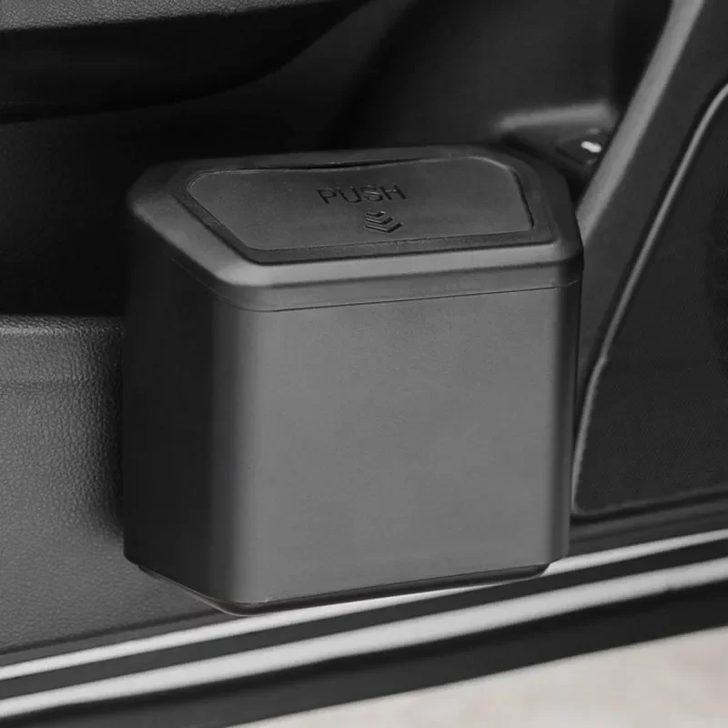 

Trash Bin Hanging Vehicle Garbage Dust Case Storage Box Black Blue Pink PP Square Pressing Type Trash Can Auto Accessories