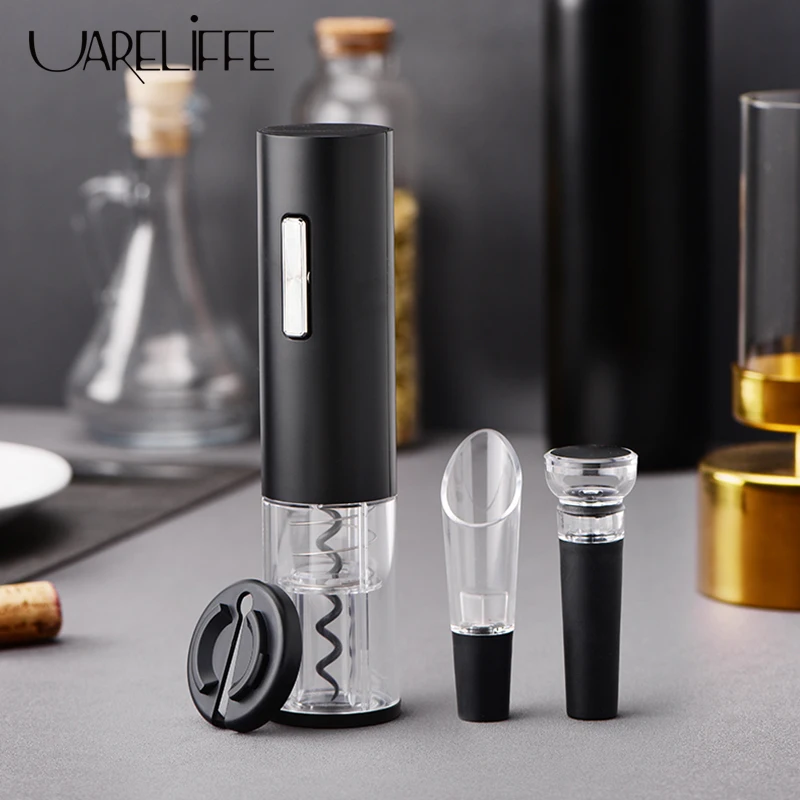 

Uareliffe 4-In-1 Automatic Bottle Opener For Red Wine Foil Cutter With Vacuum Pourer Wine Stopper Kitchen Accessories Gadgets