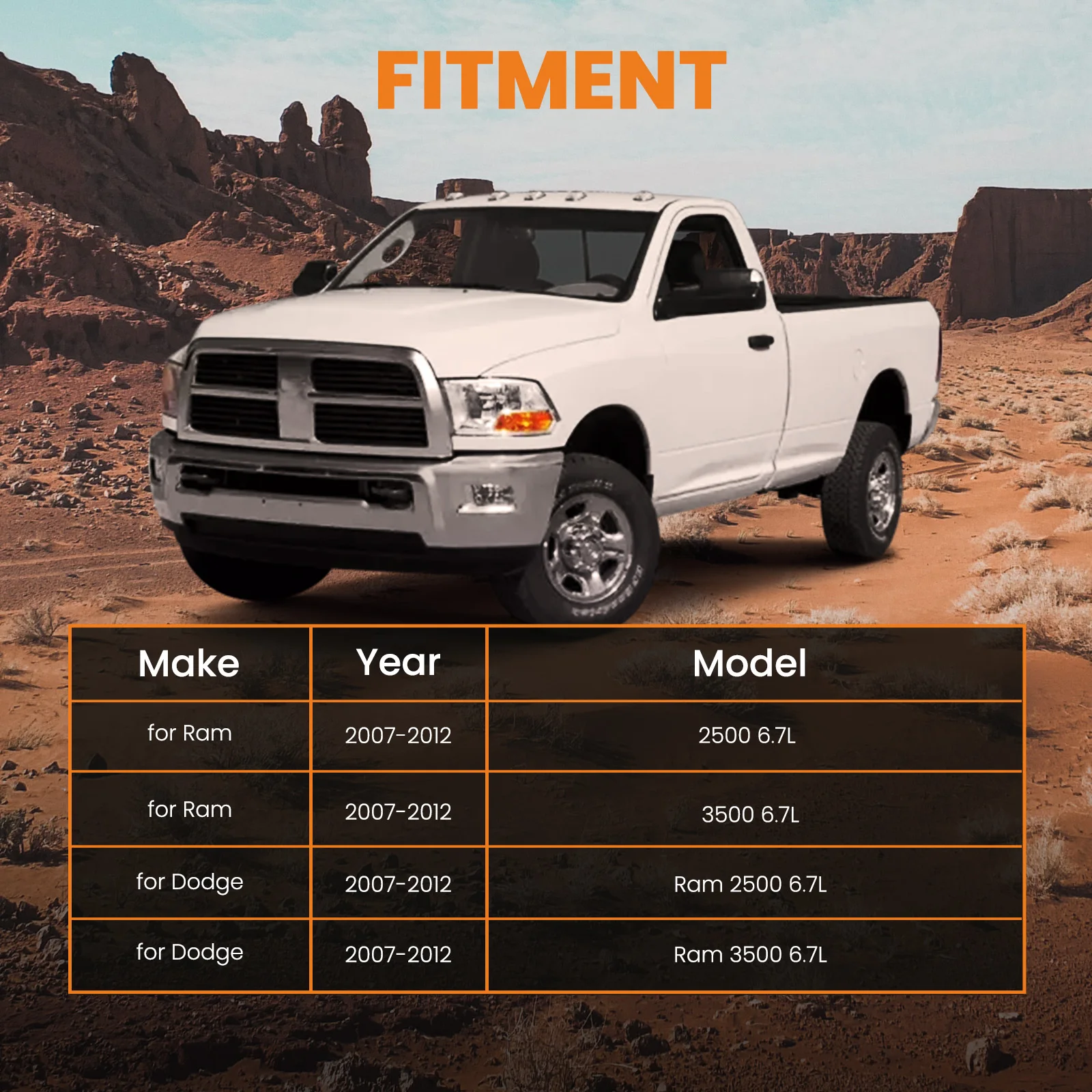 Форсунки дизельного топлива 6 шт. для Dodge Ram 2500 3500 Cummins 6.7L тяжелого грузовика 0986435518