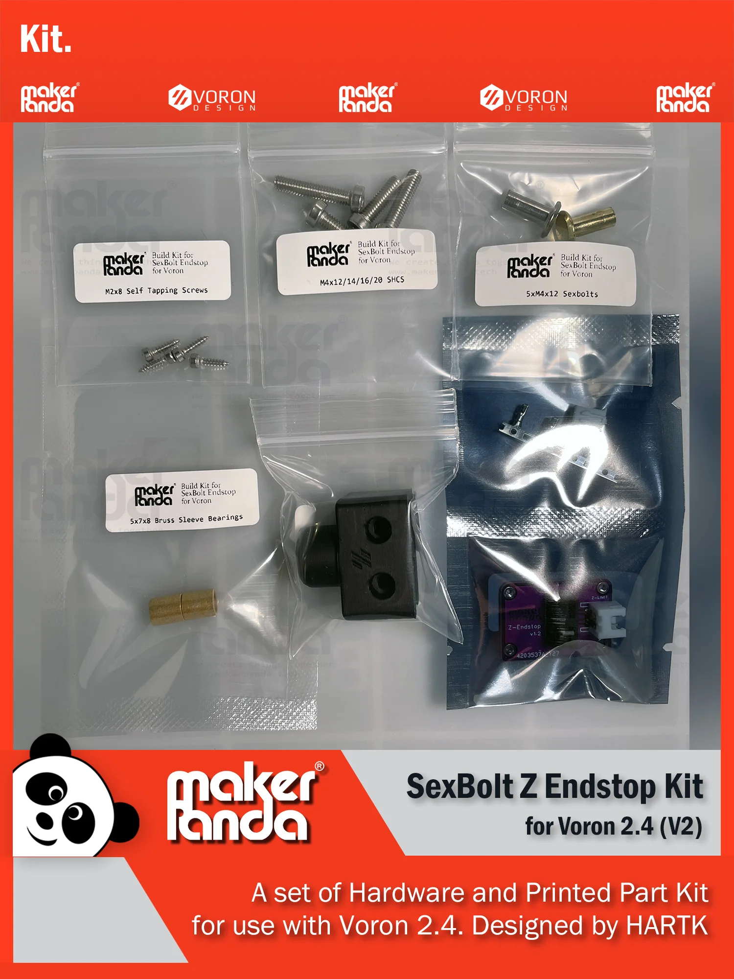 MakerPanda SexBolt Z Endstop, комплект для наращивания Voron 2,4, комплект оборудования для Hartk Sex Bolt Z Limit Mod Voron 2 4 V2
