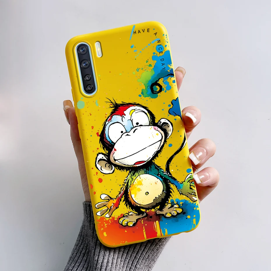 Для OPPO Reno 3 чехол милый медведь мультфильм Кот Лягушка силиконовый бампер мягкая