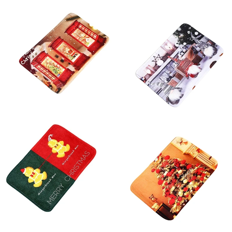 

Рождественский напольный коврик, креативные Рождественские Элементы, Декор, коврики для ванной комнаты, Декор для дома, новогодние праздни...