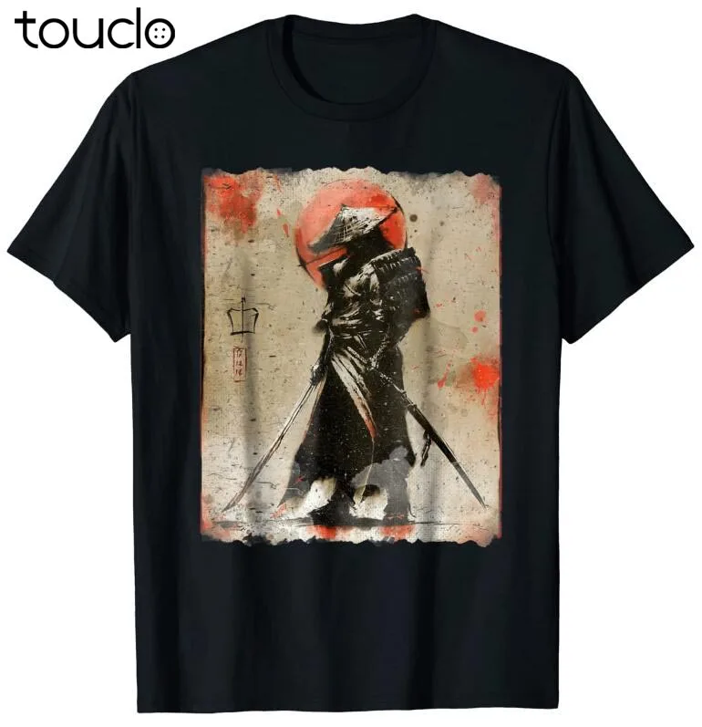 

New Samurai T-Shirt Japanese Retro Art Print T-Shirt Bushido Tee Unisex S-5Xl Xs-5Xl Custom Gift Short Sleeve Funny Tee Shirts