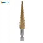 1 шт. шестигранное ступенчатое сверло 3-12 мм ступенчатое сверло с покрытием сверла с шестигранной ручкой сверло для металлического сверления электроинструмент