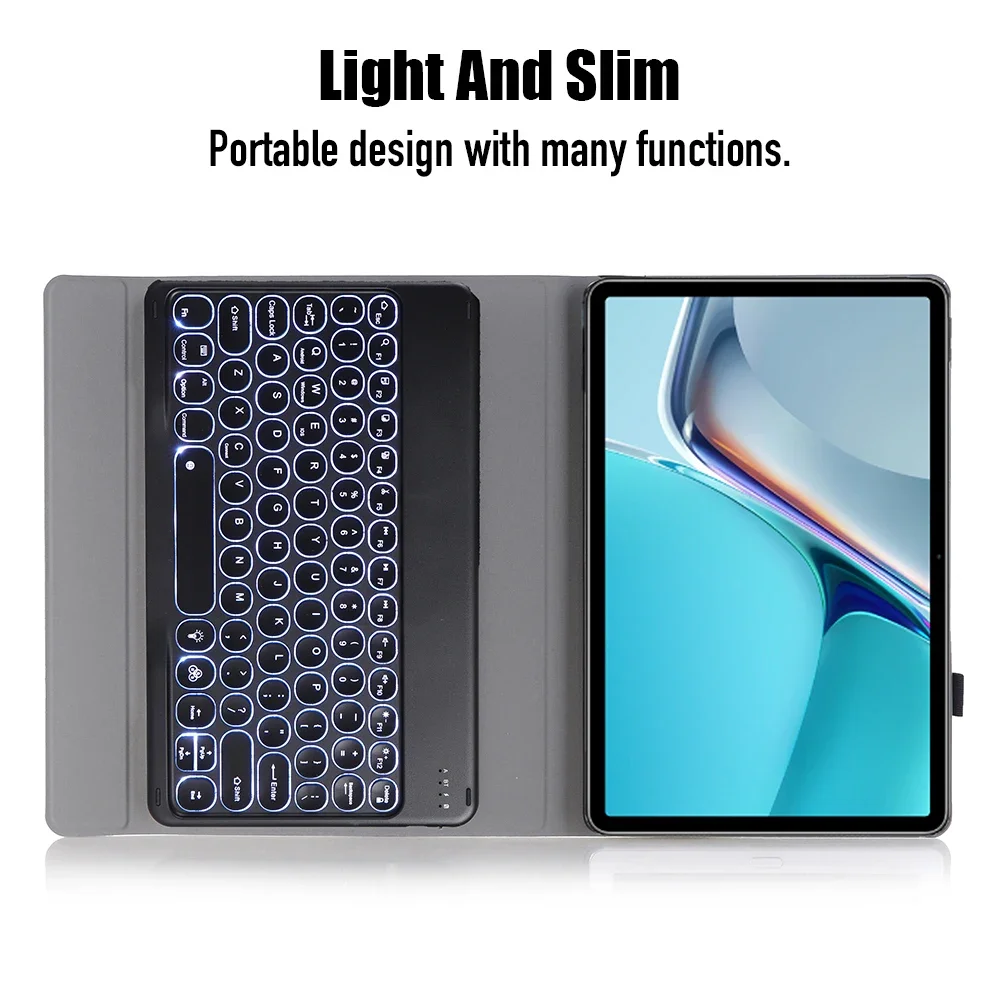 Для Huawei MatePad 11 2021 чехол с подсветкой и беспроводной Bluetooth-клавиатурой для Honor 6 Enjoy