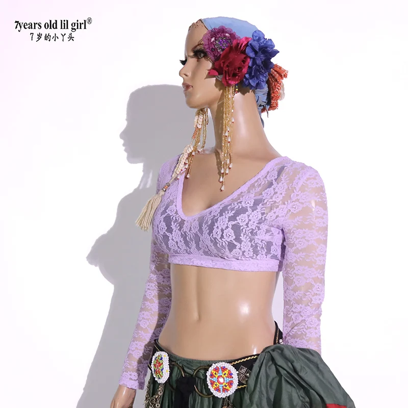 

Lace Belly Dance Top Gypsy Bohemian Top Korea Lace Drop Top DQ128
