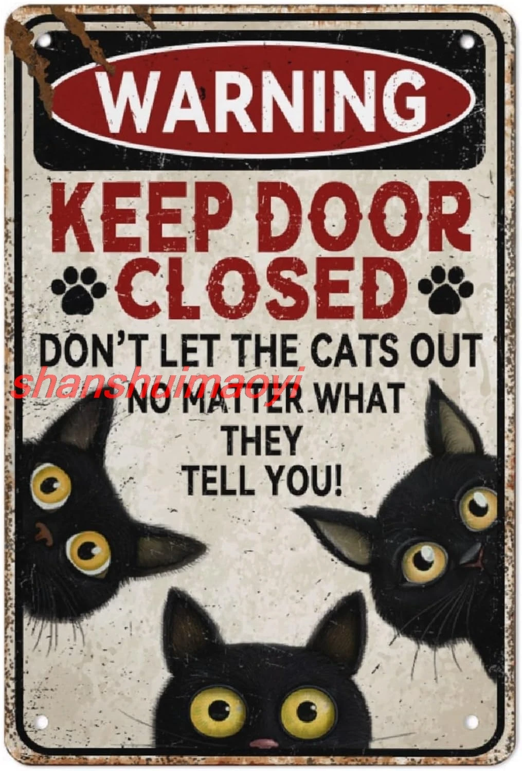 Металлическая табличка &quotKeep Door Closed&quot KMN