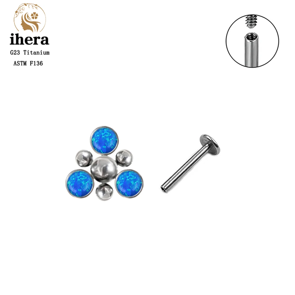 Серьги-гвоздики G23 из титана и циркона ASTM F136 16G серьги-гвоздики для пирсинга губ