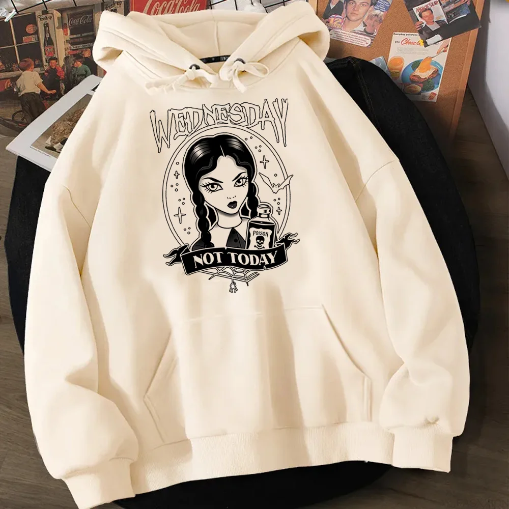 

Wednesday Addams hoodies women vintage Kawaii pulls female graphic Hooded Shirt