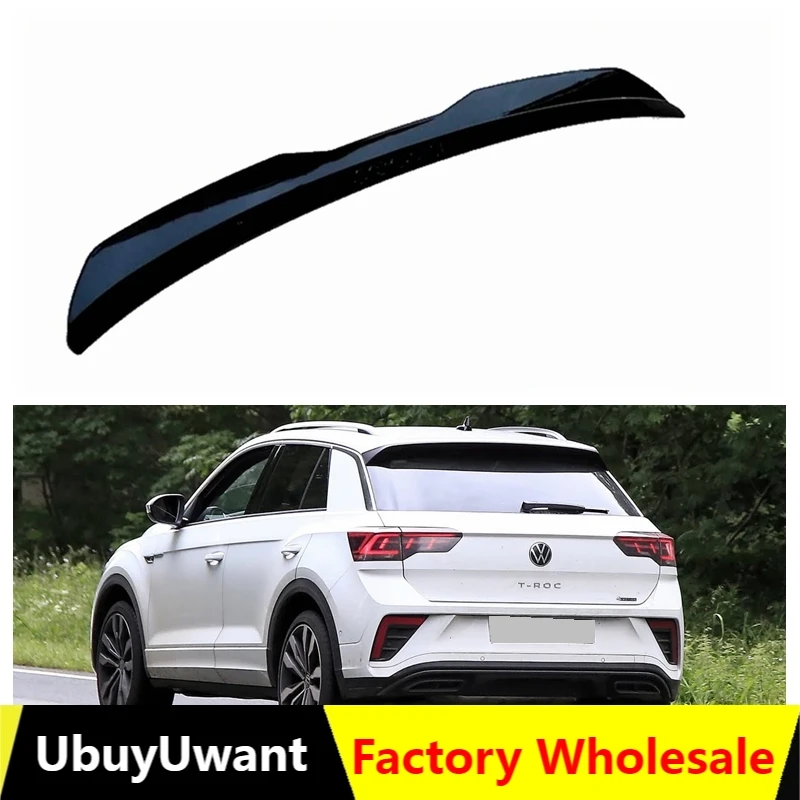 

Roof Lip Spoiler For Volkswagen VW T-ROC 2018 2019 2020 Window Spoiler Gloss Black ABS Plastic Hatchback SUV Car Rear Trunk Wing
