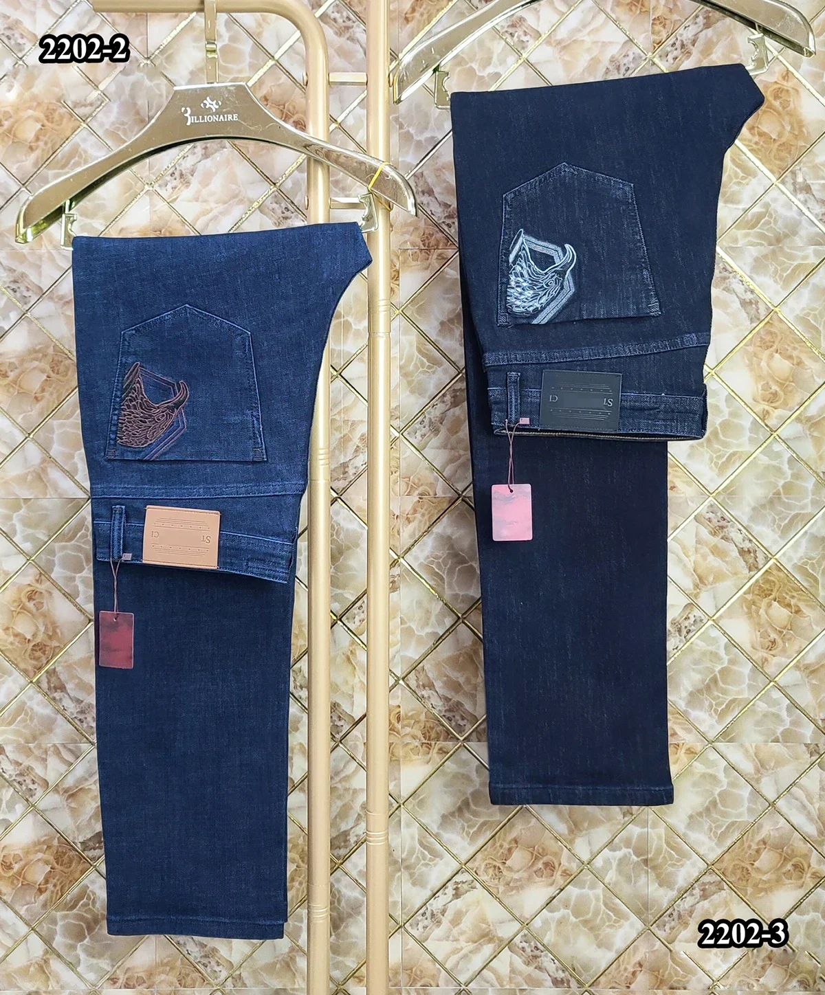 

Джинсы мужские хлопковые толстые, с вышивкой, большие размеры 31-40