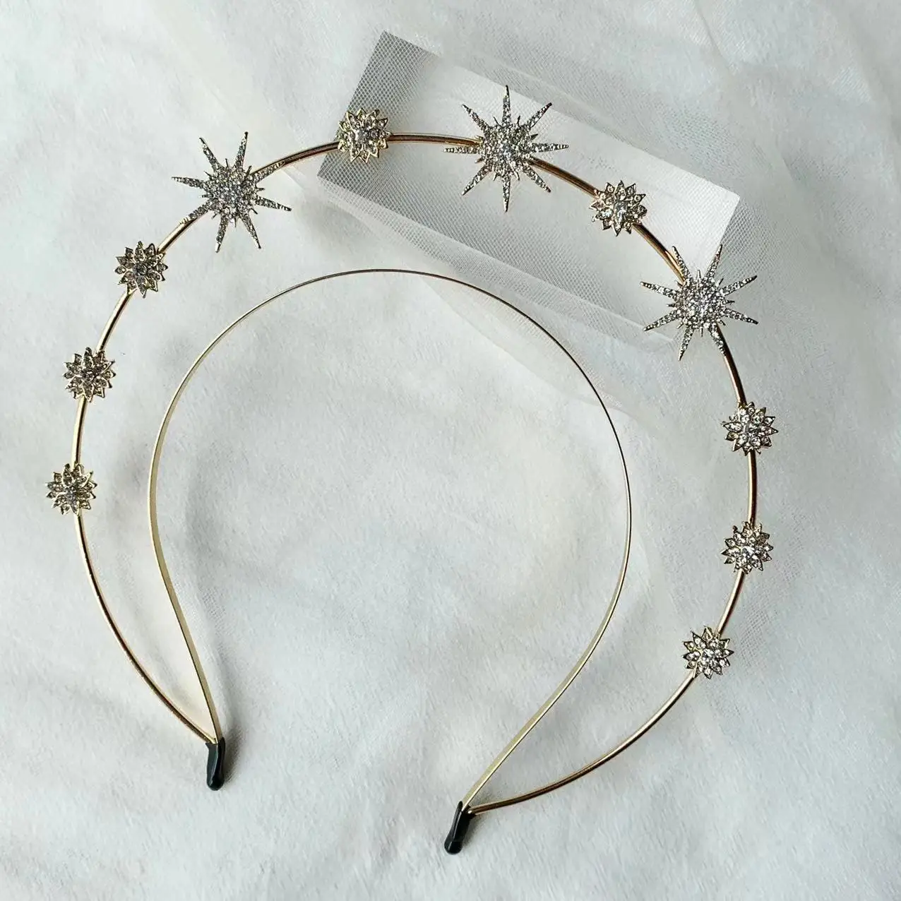

Hair Band Headband Double Rhinestone Headdress Crystal Girls Headpiece Alloy Wedding Headbands Bride Hairbands crown