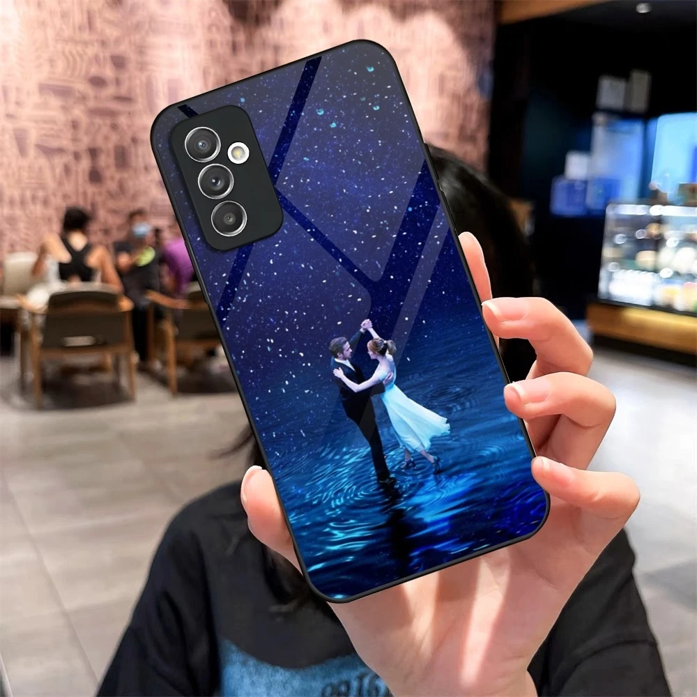 La Land Phone Case Glass for Samsung Galaxy S24 S20 S21 S22 S23 Ultra Fe Plus A34 A54 A24 A52 A53 M54 Cover