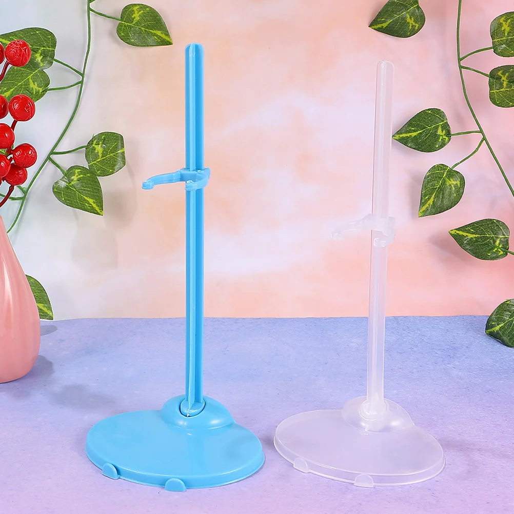 

12 Pcs Standing Desktop Holder Organizers Puppet Figures Stands Plastic Support Racks Action Display