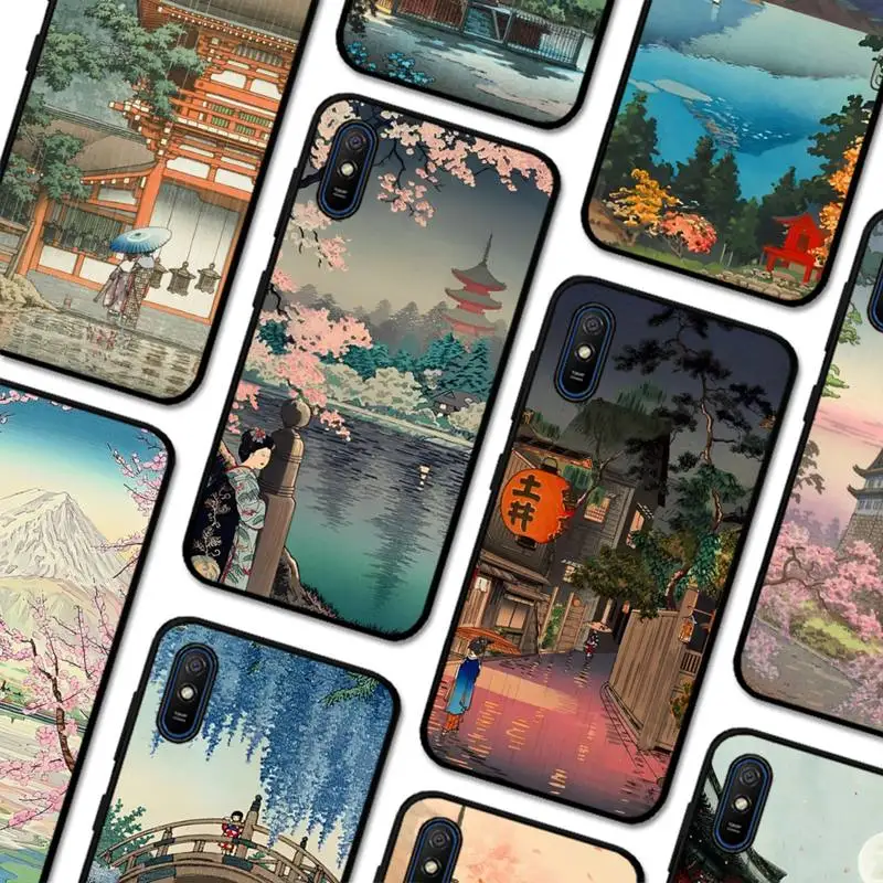 

Japanese Style Art Phone Case for Redmi 5 6 7 8 9 A 5plus K20 4X S2 GO 6 K30 pro