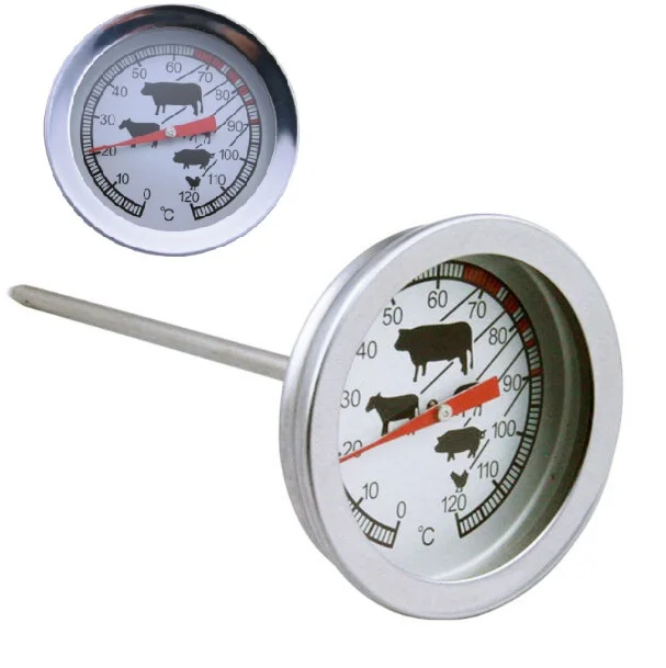 

Stainless Steel Instant Read Probe Thermometer BBQ Food Cooking Meat Gauge