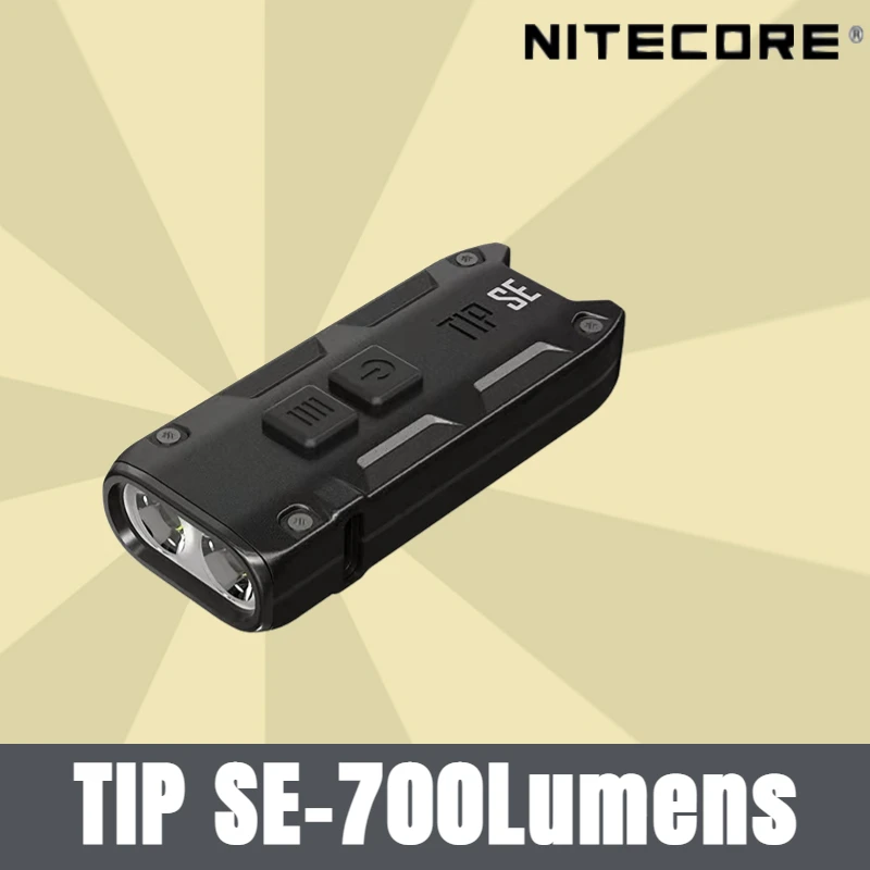 NITECORE TIP SE Type-C Rechargeable Keychain Light Utilizes P8 LED 700Lumens Dual-core metal Protable LED Troch Light