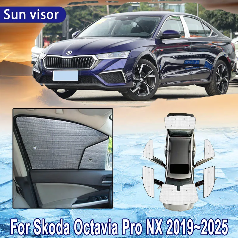 Автомобильный солнцезащитный козырек для Skoda Octavia Pro NX 2019 ~ 2025 2021 2022 автомобильный