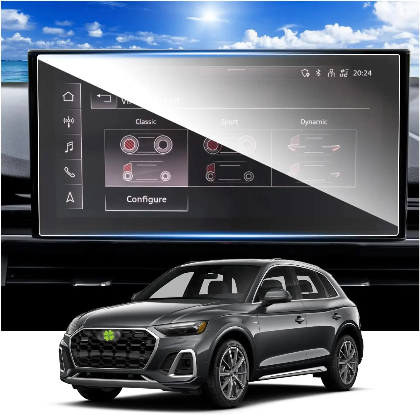 Для Audi Q5 Q5 MMI 2021-2023 10,1 дюймовый автомобильный ЖК-дисплей gps навигатор пленка для экрана из закаленного стекла protector