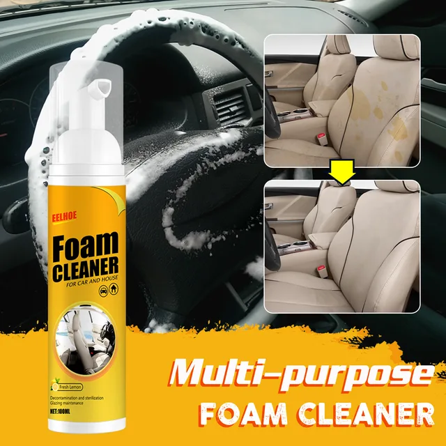 Multifunctional Foam Cleaner Car Interior Decontamination Leather Seat Cleaner Leather Plastic Cleaning Supplies Car Care 1