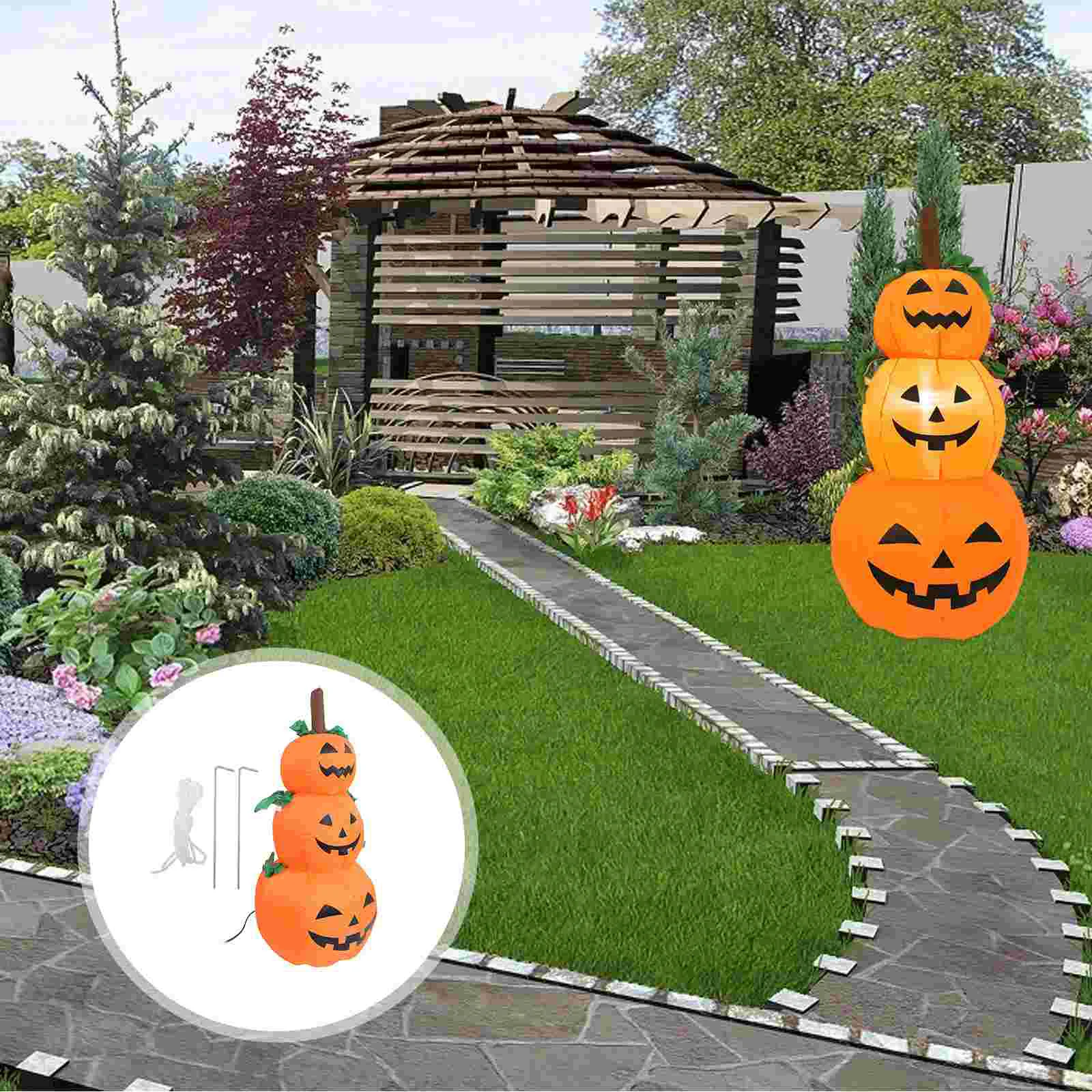 

Pumpkininflatable Lantern Model Decorationsinflating Decor Party Blow Easystore Inflates Self Bulid Setlights Led Cartoon Porch