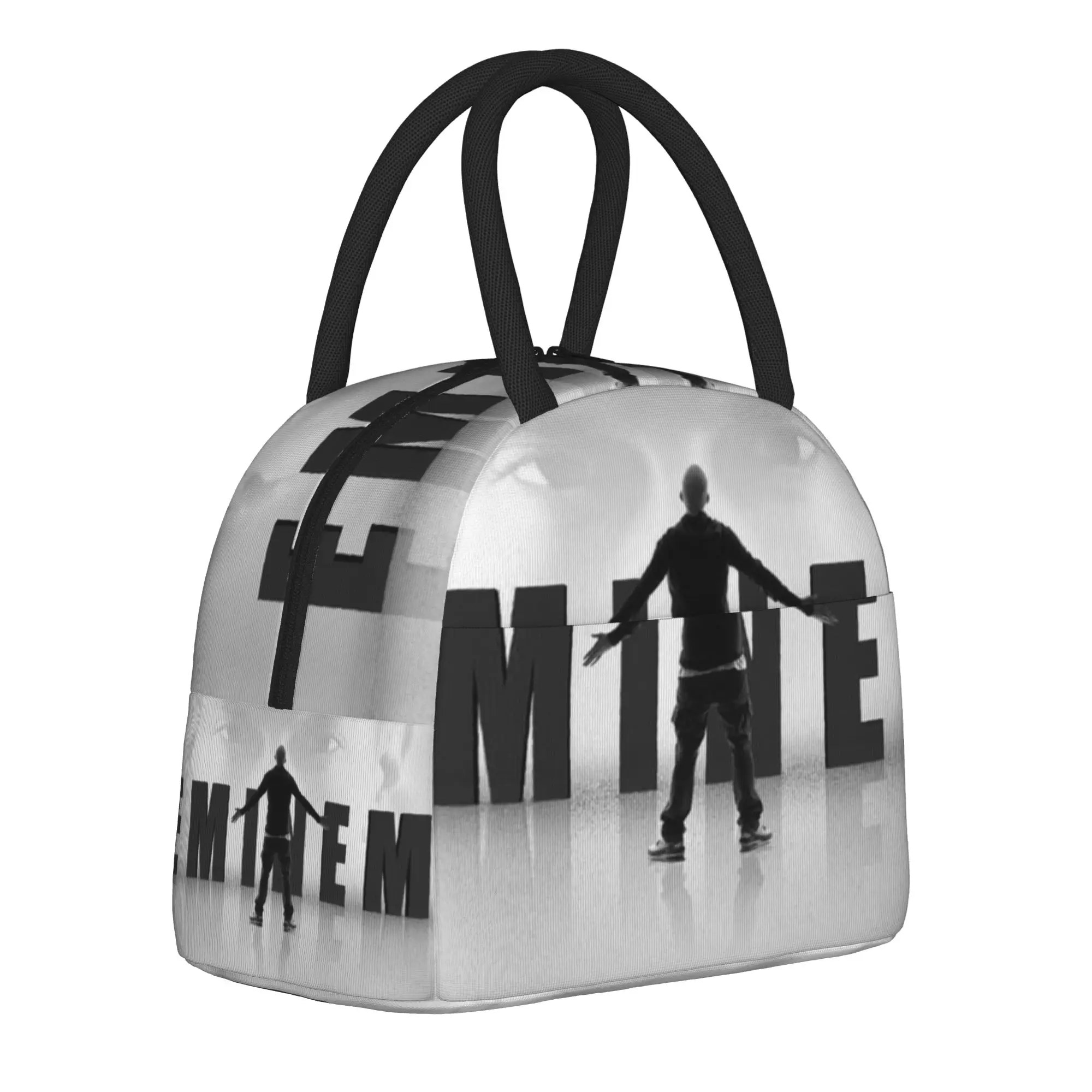 Фото Сумка-холодильник для обедов Eminem Merch, термосумка для офиса, портативная сумка для хранения еды, термоконтейнер для обедов №1