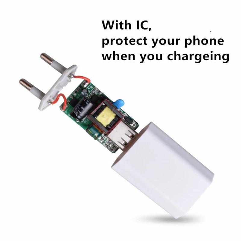 Сетевое зарядное устройство с USB-портом 5 В 1 А 50 шт./лот | Мобильные телефоны и