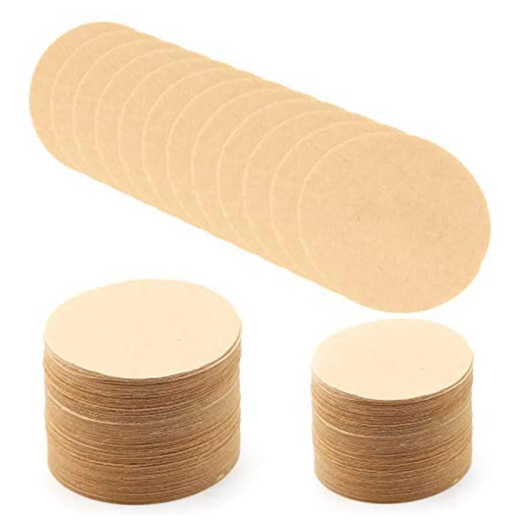 

400 Pieces of Unbleached Paper Coffee Filter Round Replacement Coffee Filter Paper (2.3Inches in Diameter)