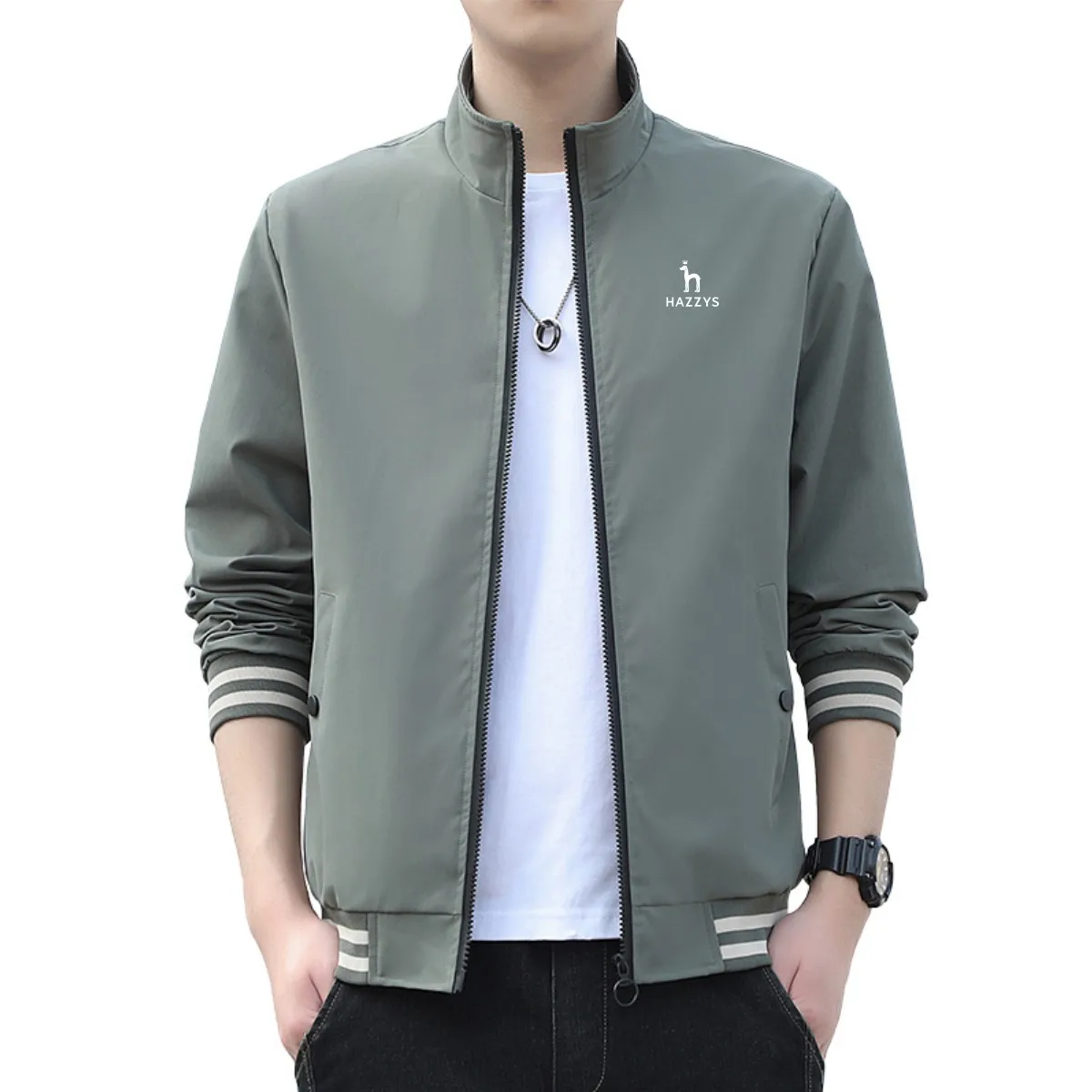 

Jaket kerah lengan panjang pria, jaket santai Joker 2023 musim semi dan panas