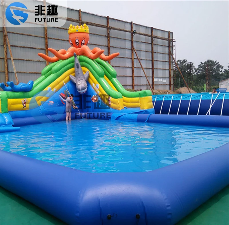 

Heavy Duty Inflatable Water Slides Backyard Octopus Water Park Castle Commercial Grade Quality Inflatable Toys For Playgrounds