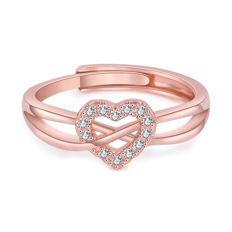 

Luxury Stainless Steel Rings Butterfly Heart Shaped Wedding Engagement Anniversary Propose Ring Aesthetic Wholesale Items