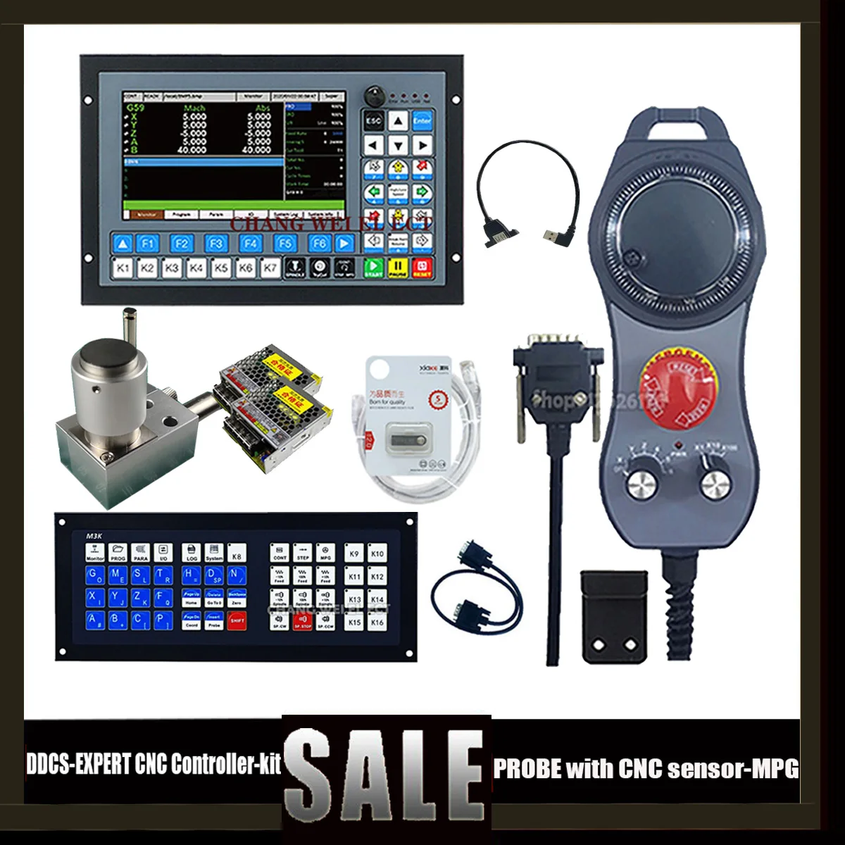 Cnc-kit Controller Ddcs-expert 3/4/5 Axis G Code Support Tool Magazine Atc Extended Keyboard Mpg+ Wired Tool Setter-no