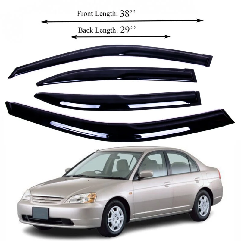 

Fits Honda Civic 2001-2005 Side Window Vent Visor Sun Rain Deflector Guard