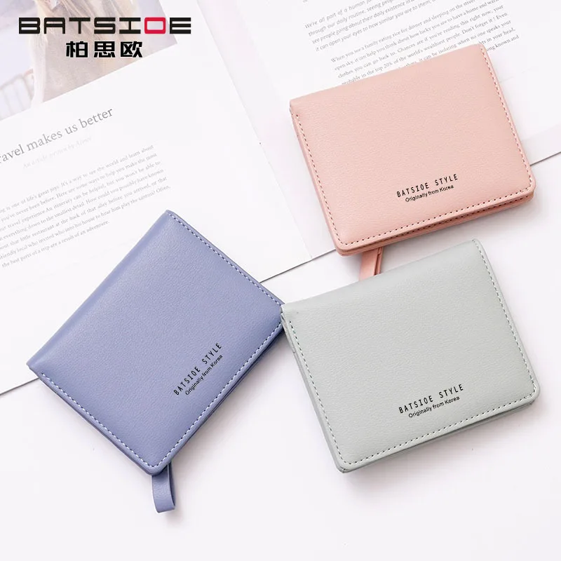 

Короткий женский студенческий простой кошелек с пряжкой для нескольких карт сумка для карт с коротким зажимом