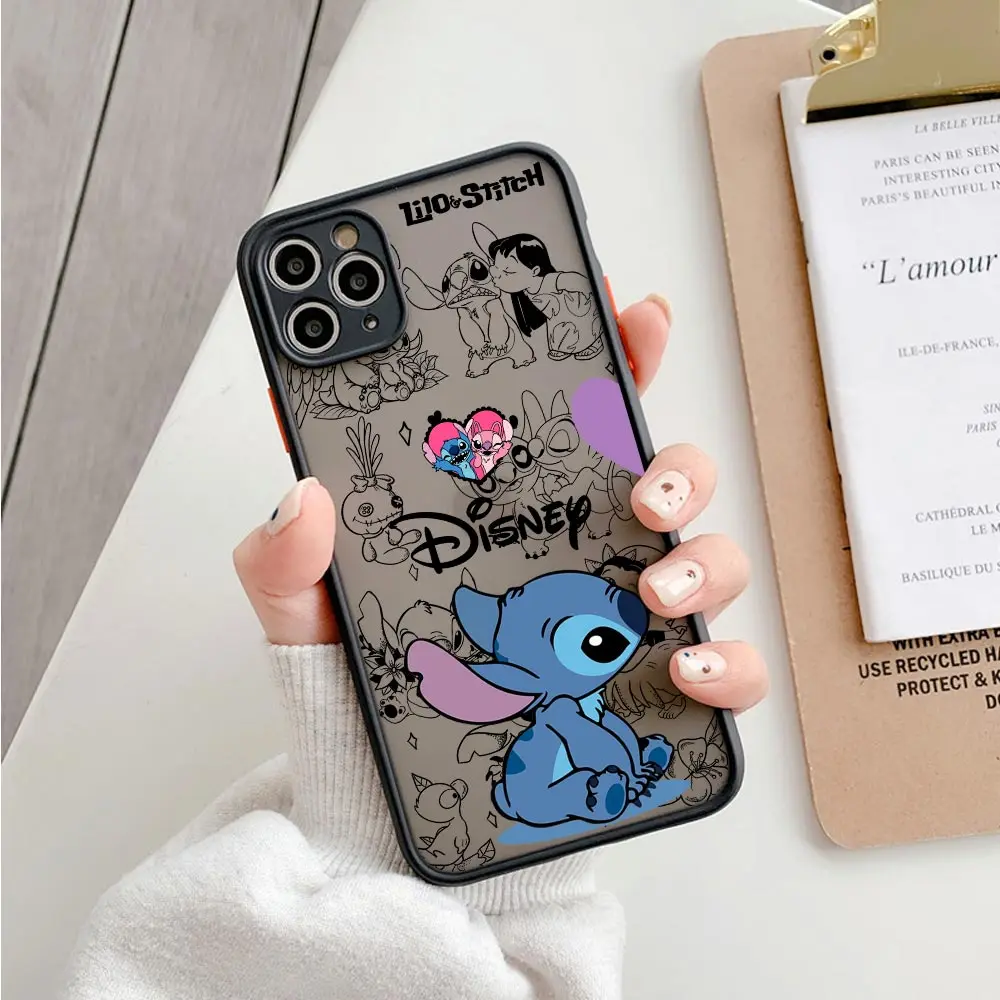 Фото Прозрачный чехол Lilo & Stitch Disney для iPhone 17E, 17, 16, 16E, 15, 14, 13, 12, 11 Pro Max, 17 Air, 7, 8 Plus, XR, XS – Противоударный защитный чехол-броня №5