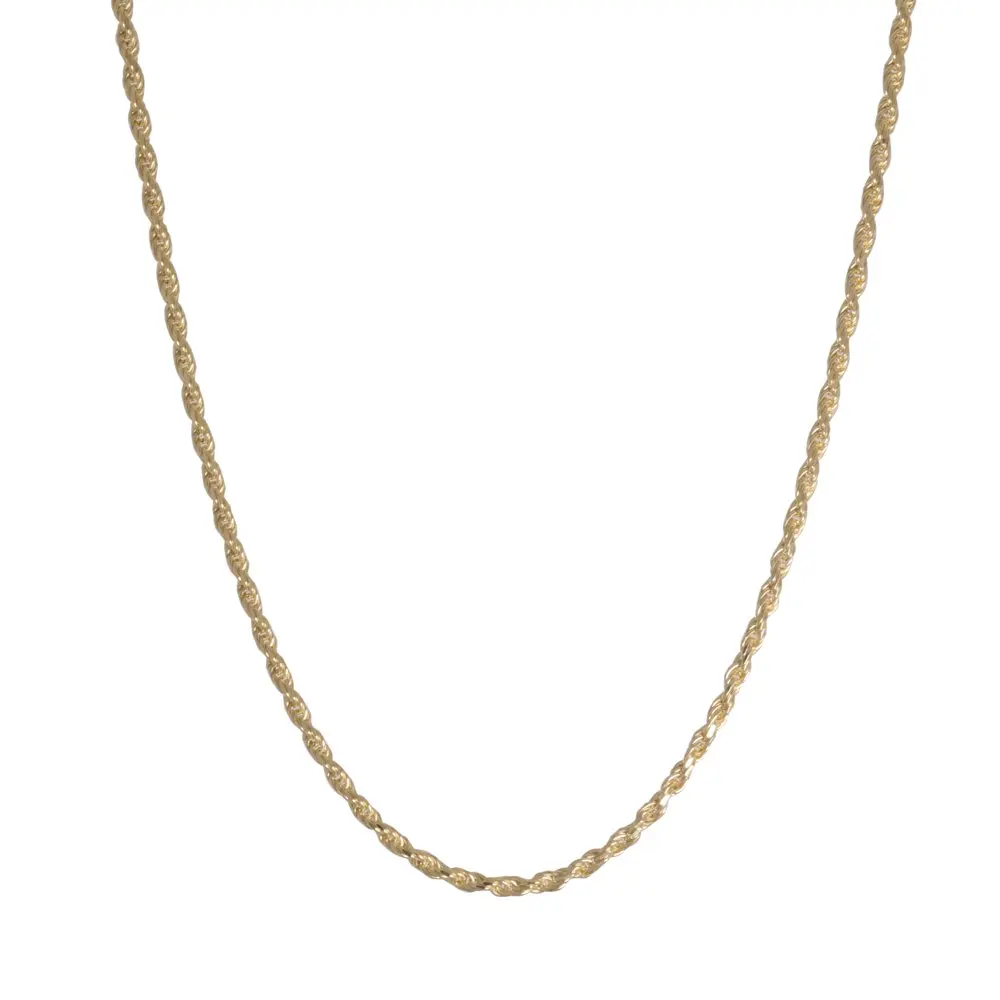 

NEW Sterling Silver 18K Gold Plated Rope Chain 20" fast shipping