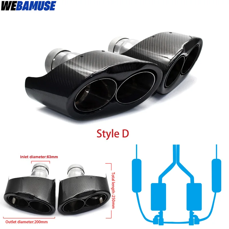 1 пара глушитель выхлопной трубы из нержавеющей стали для Audi A4 A5 A6 A7 RS4 RS5 RS6 RS7