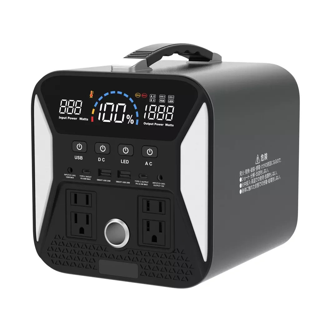 

NEW2023 Lithium Power Station 1000w Portable Solar Generator Camping 220V Large Capacity Secondary External Battery Energy Stora