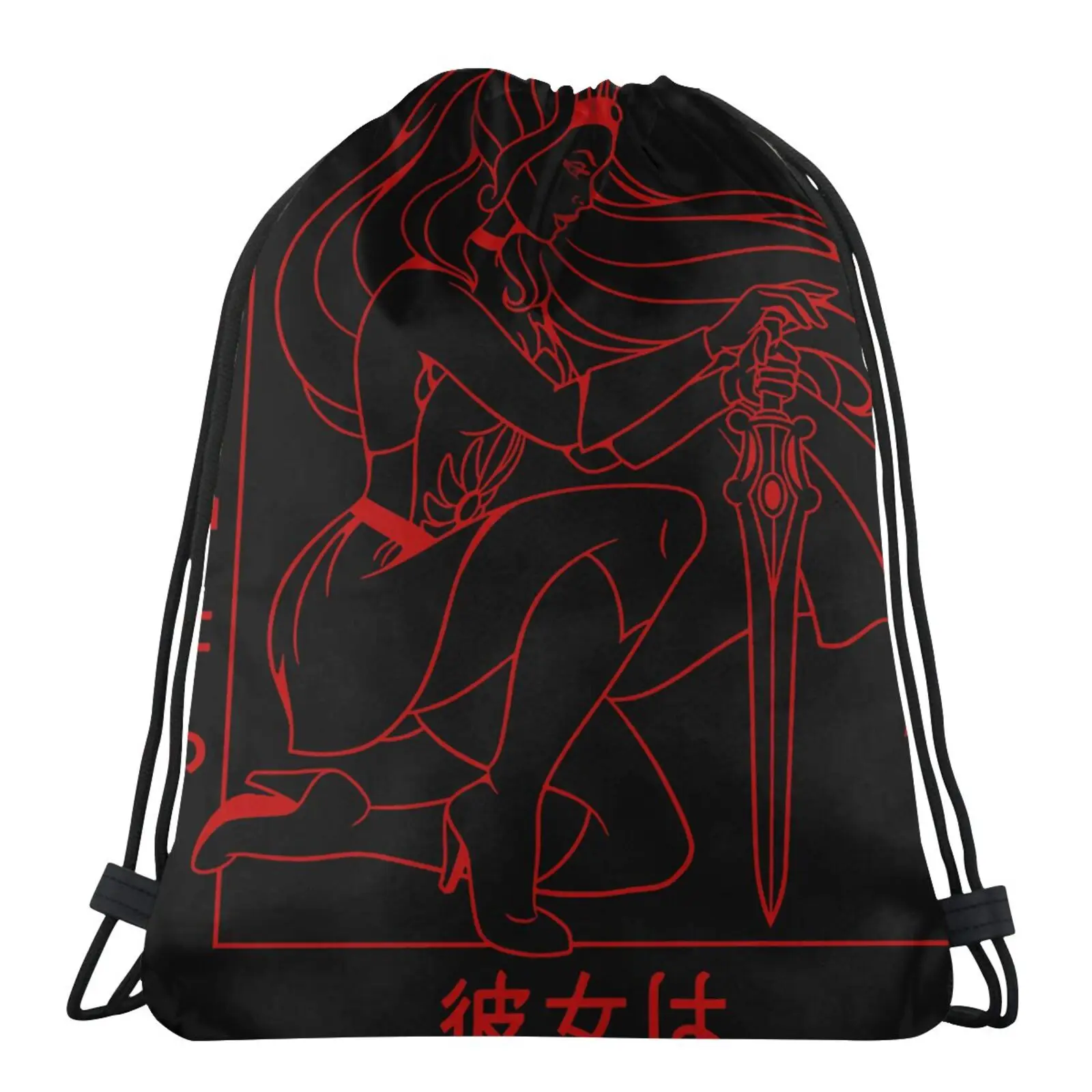 

Японский рюкзак She Ra для принцессы Kanji Ra, веревочная сумка, женская сумка из органзы, сумки для рисования