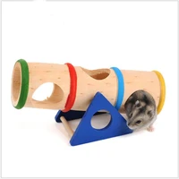 hamster seesaw pet wooden tunnel toy for hedgehog golden bear guinea pig guinea pig gadget creative fashion wooden accessories