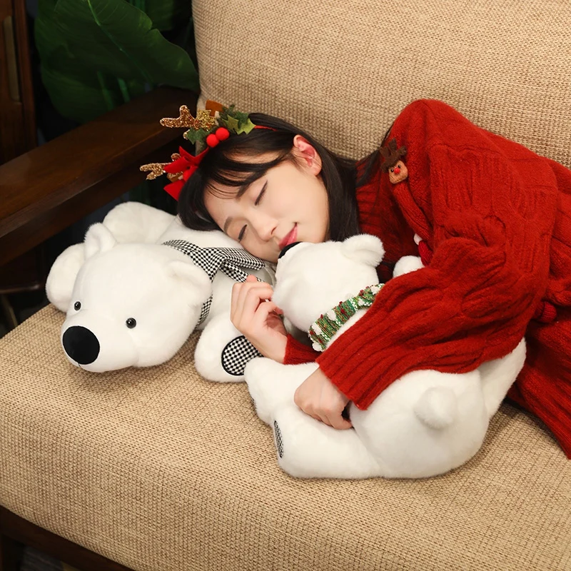 25-45 см милый рождественский белый медведь плюшевые игрушки милые мягкие