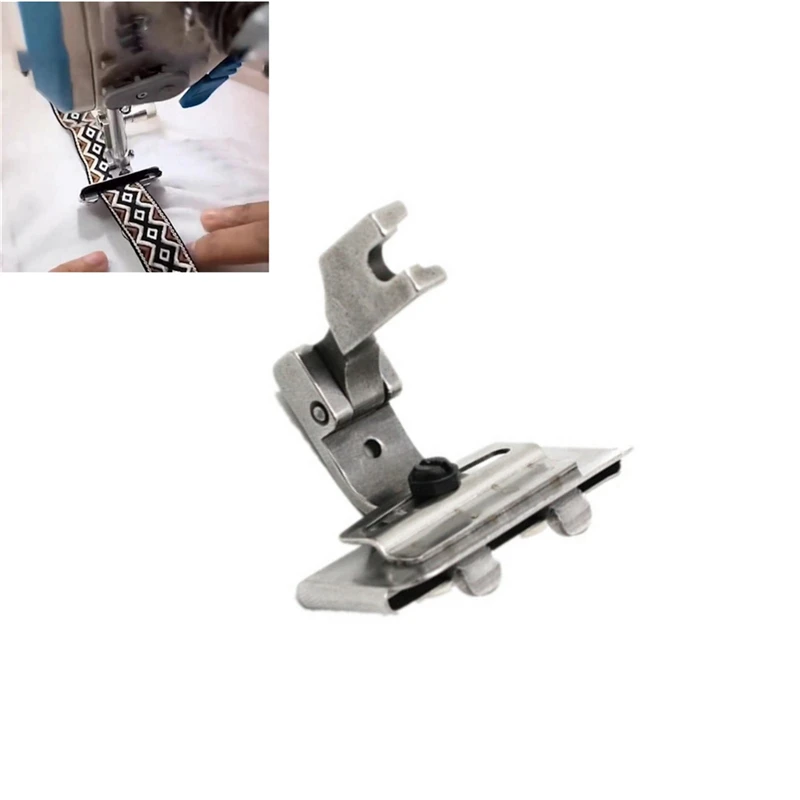 

Left And Right Adjustable Tape Guide Presser Foot, Used To Connect Lace Webbing Rubber Tape Elastic Industrial Lockstitch New