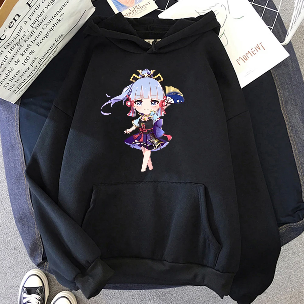 

Game Genshin Impact Hoodies Women Tops Long Sleeve Korean Fashion Sweatshirts Kamisato Ayaka Kawaii Graphic Tops for Girls Print