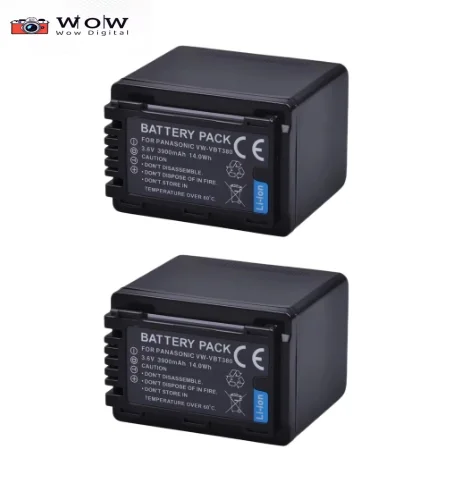 Аккумулятор 3900 мАч VW-VBT380 VBT190 для Panasonic HC-V800K HC-VX1K WXF1K HCV510 HC-V710 HC-V720 HC-V750 HC-V760 HC-V770